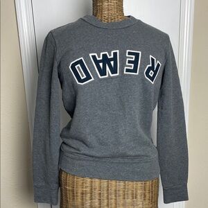 Wood Wood Double A Dark Gray Crewneck Sweater